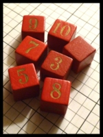 Dice : Dice - Game Dice - Uknown Red with Wide Range Numerals England - Ebay Mar 2013